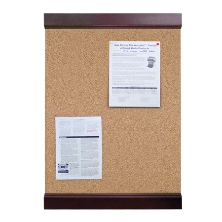 Small Bulletin Board with Hardwood Accent Rails