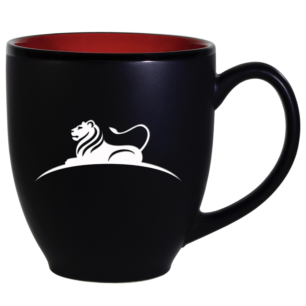 Hilo Bistro Two-Tone Matte Mug: Red (16 Oz.) 4