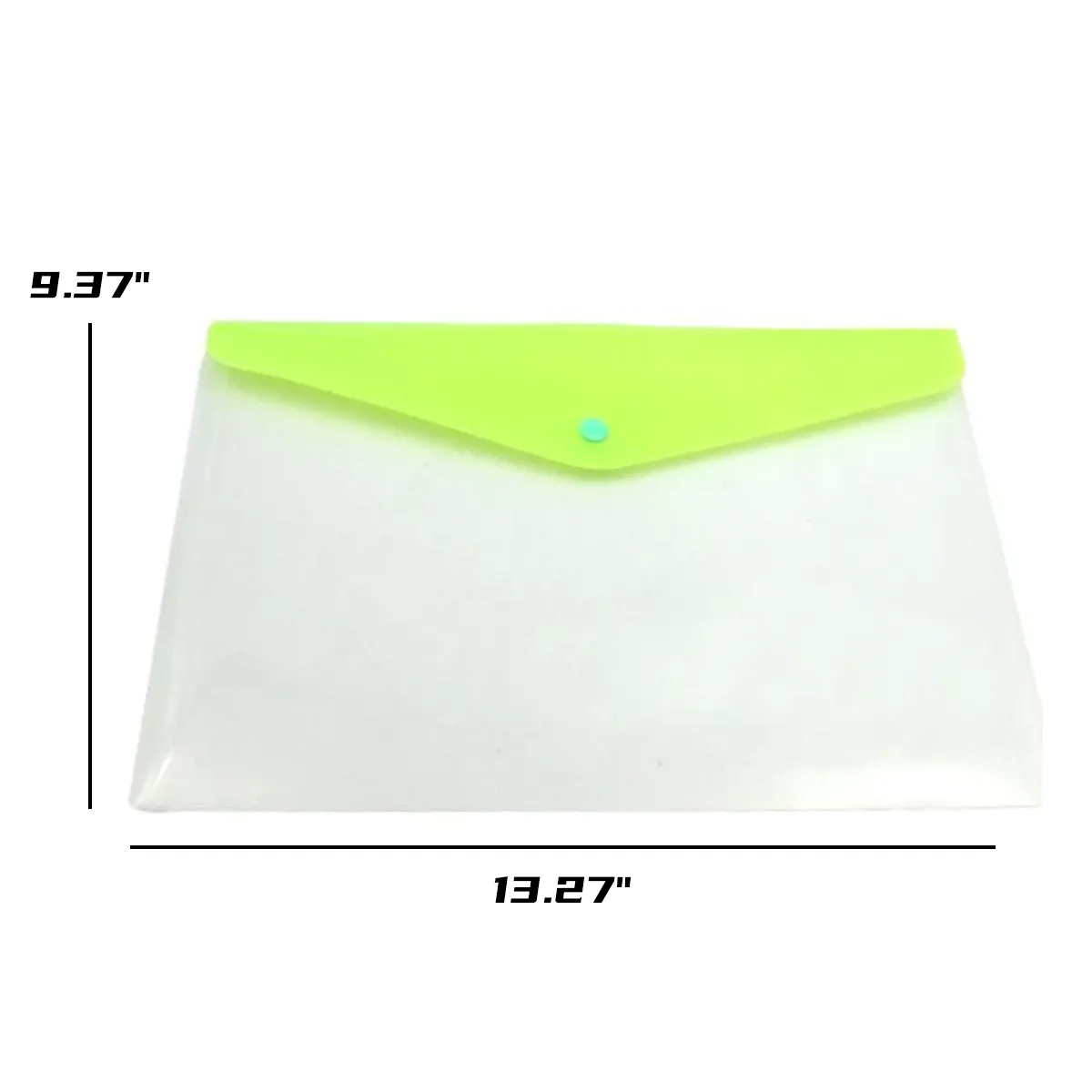 Transparent Assorted Color Document Holder With Snap Closure 3
