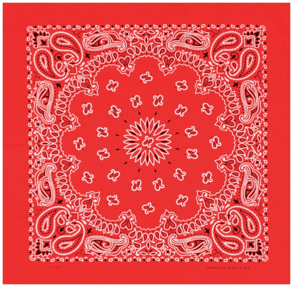 100% Cotton Custom Paisley Square Bandana 1