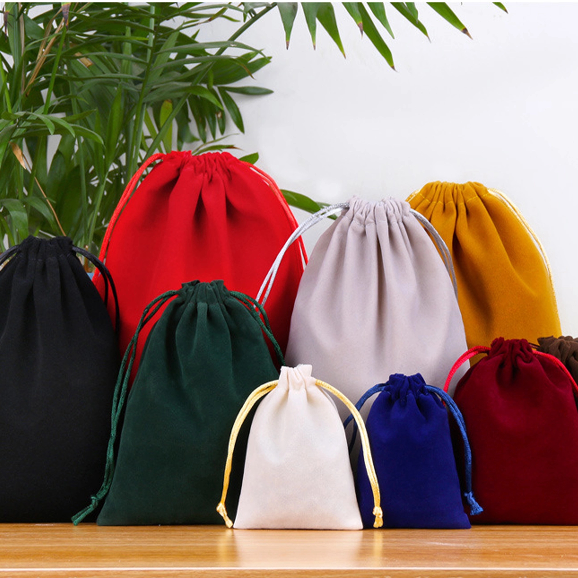 Pile Coating Jewelry Drawstring Bag 3.2" x 4" MOQ100pcs 3