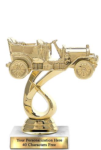 Trophy: 7", 2x3 white marble base, Antique Car Gol 2