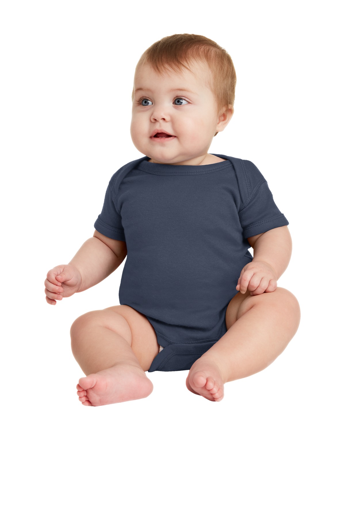 Rabbit Skins Infant Short Sleeve Baby Rib Bodysuit. RS4400 95