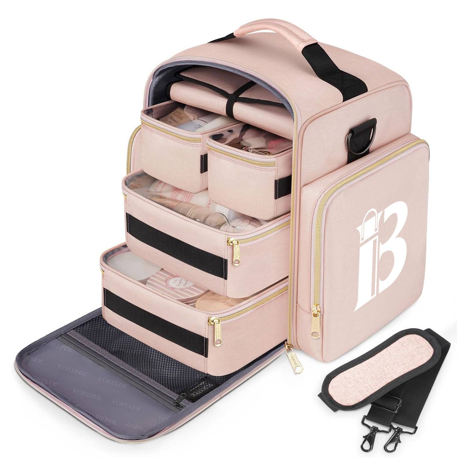 Large capacity travel makeup bag 9