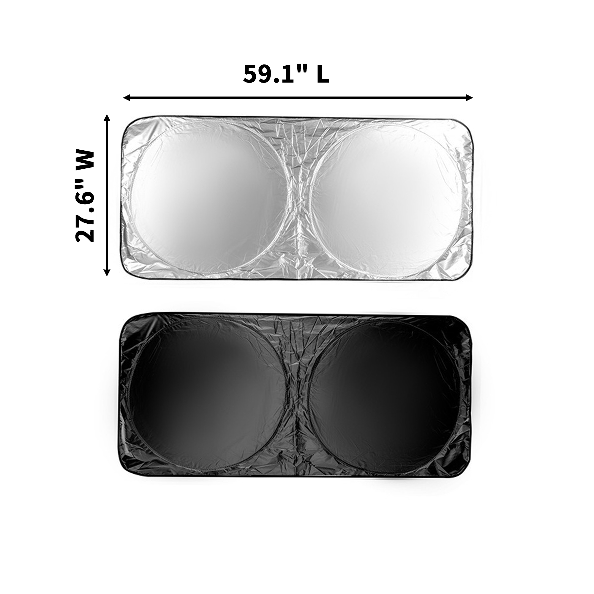 Collapsible Reflective Windshield Shade With Storage Pouch 2