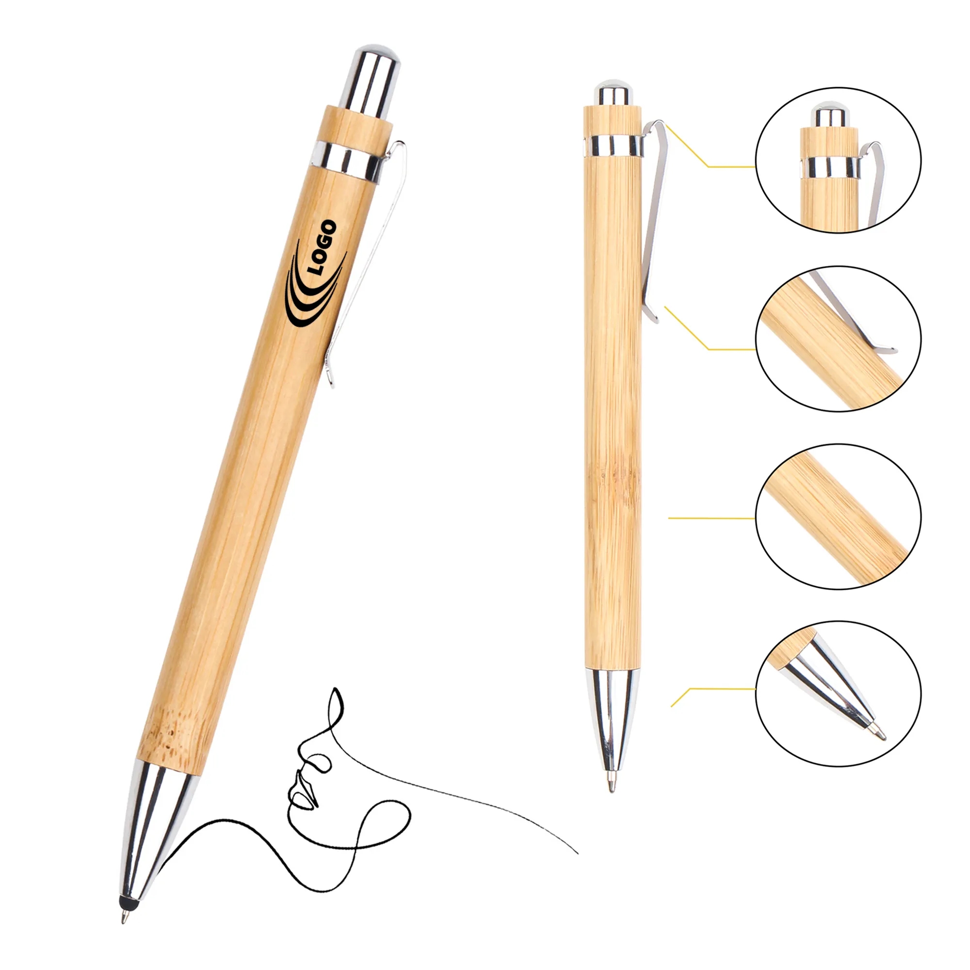 Natural Eco-Friendly Bamboo Ballpoint Pen 3