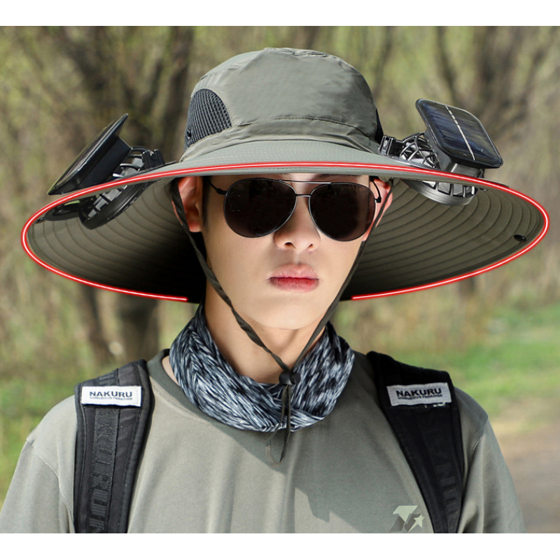 Detachable Wide Brim 2 Solar Fan Hat 4
