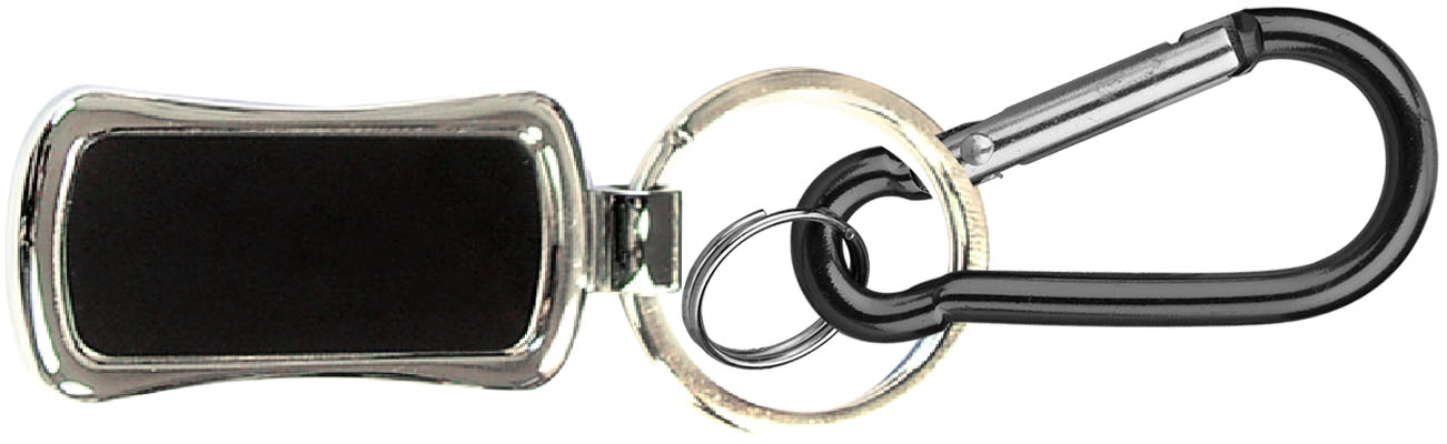 Chrome Metal Key Holder with Carabiner 1