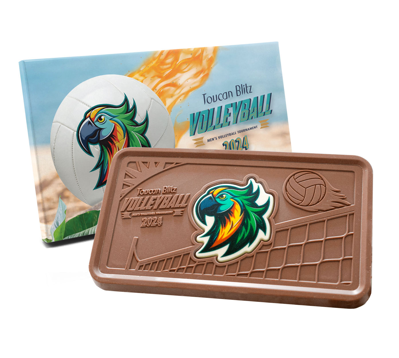 Mighty 8oz. Engraved Combo Chocolate Bar with Classic Custom Packaging