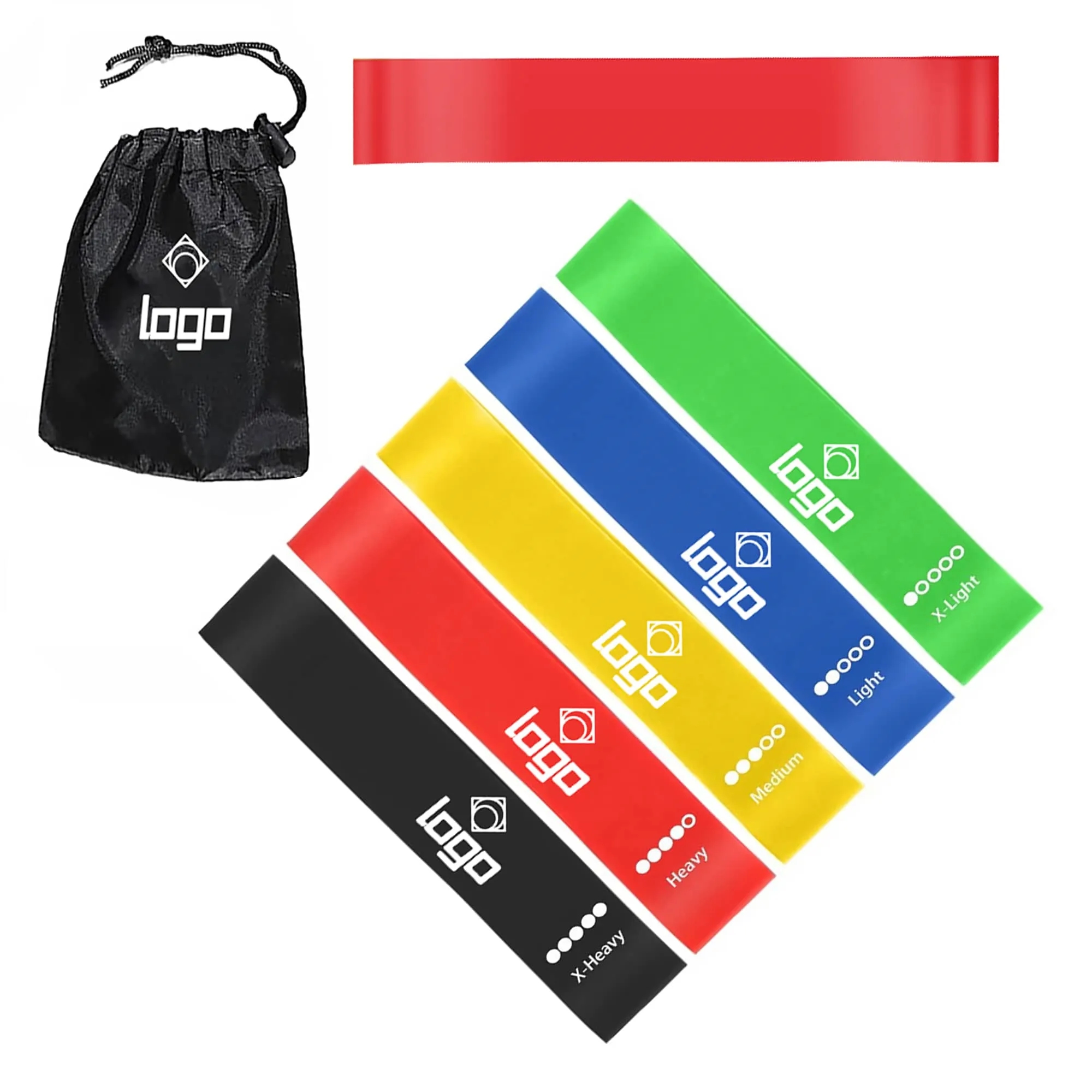 Resistance Loop Exercise Bands Set with Bag