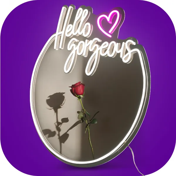 Custom Mirror Neon Signs 8