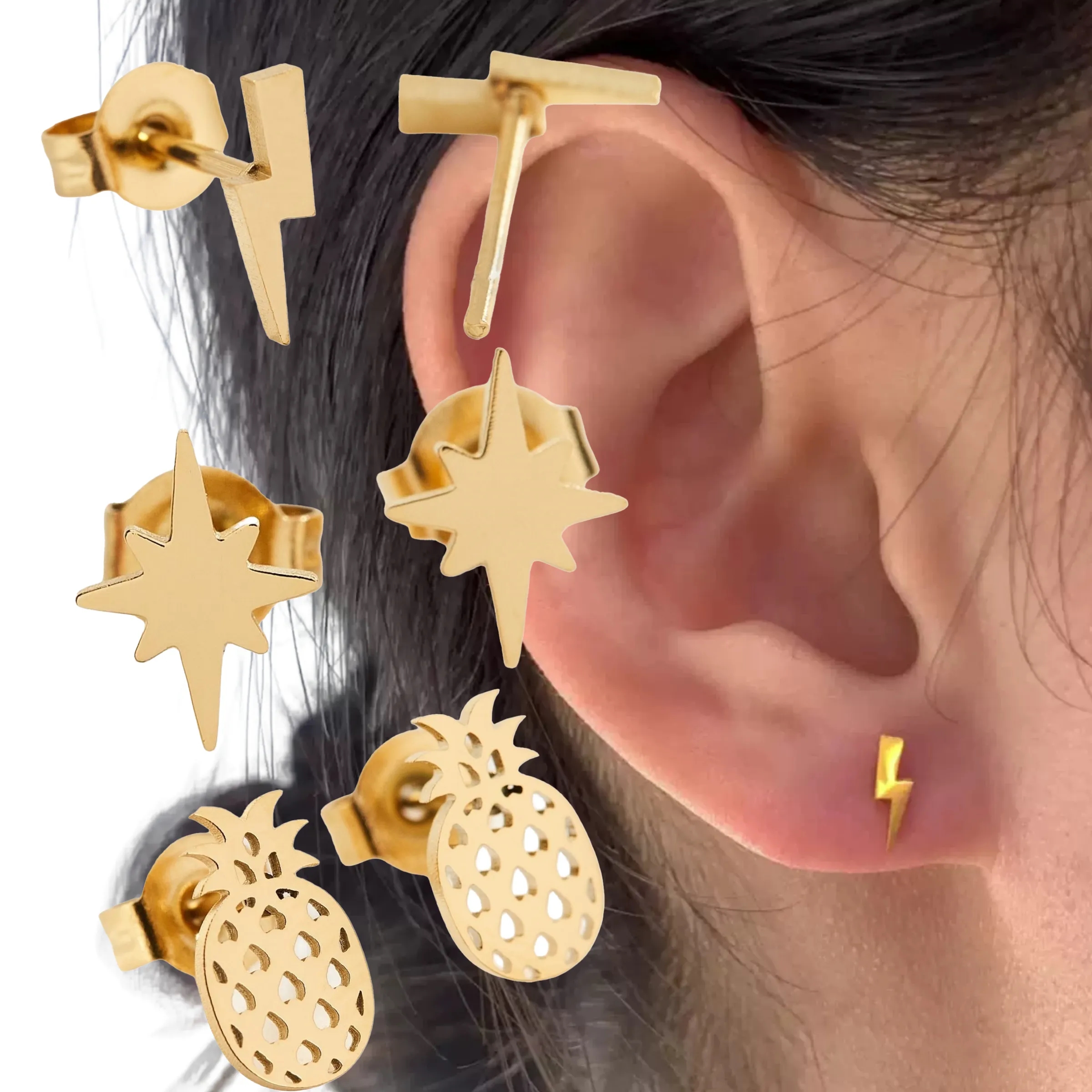 Stud Earring Stainless Steel Fashion Jewelry MOQ10 1