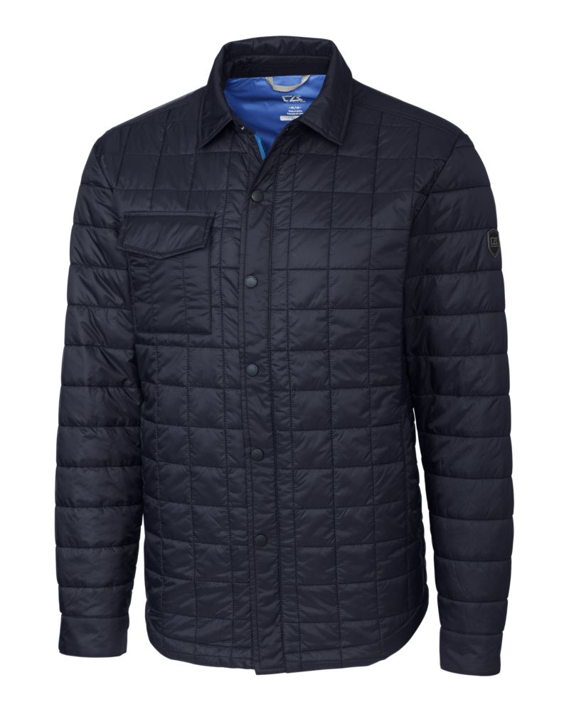 Cutter & Buck Rainier Recycled Insulated Puffer Mens Full Zip Shirt Jacket 37