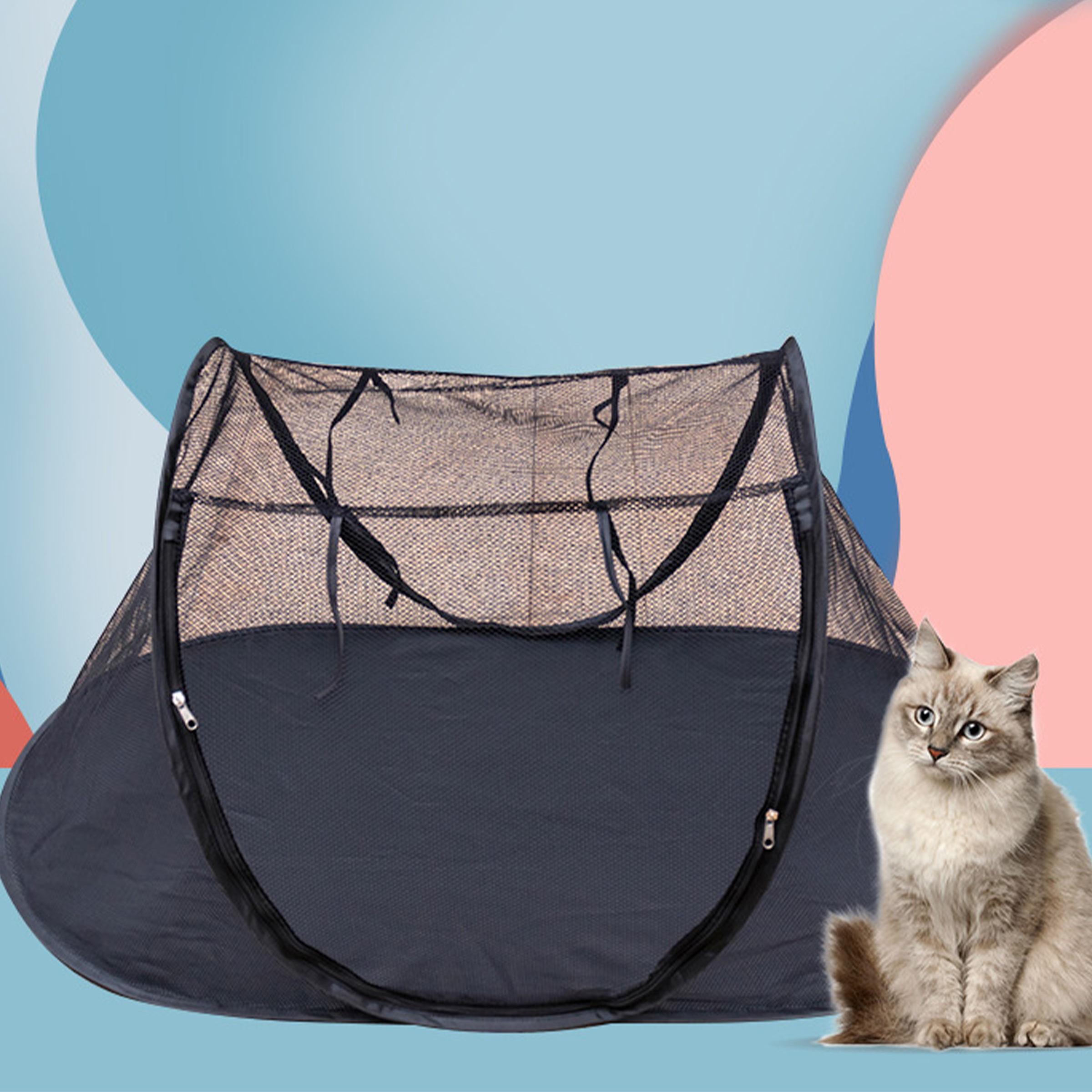 Oxford Foldable Breathable Pet Tent 7