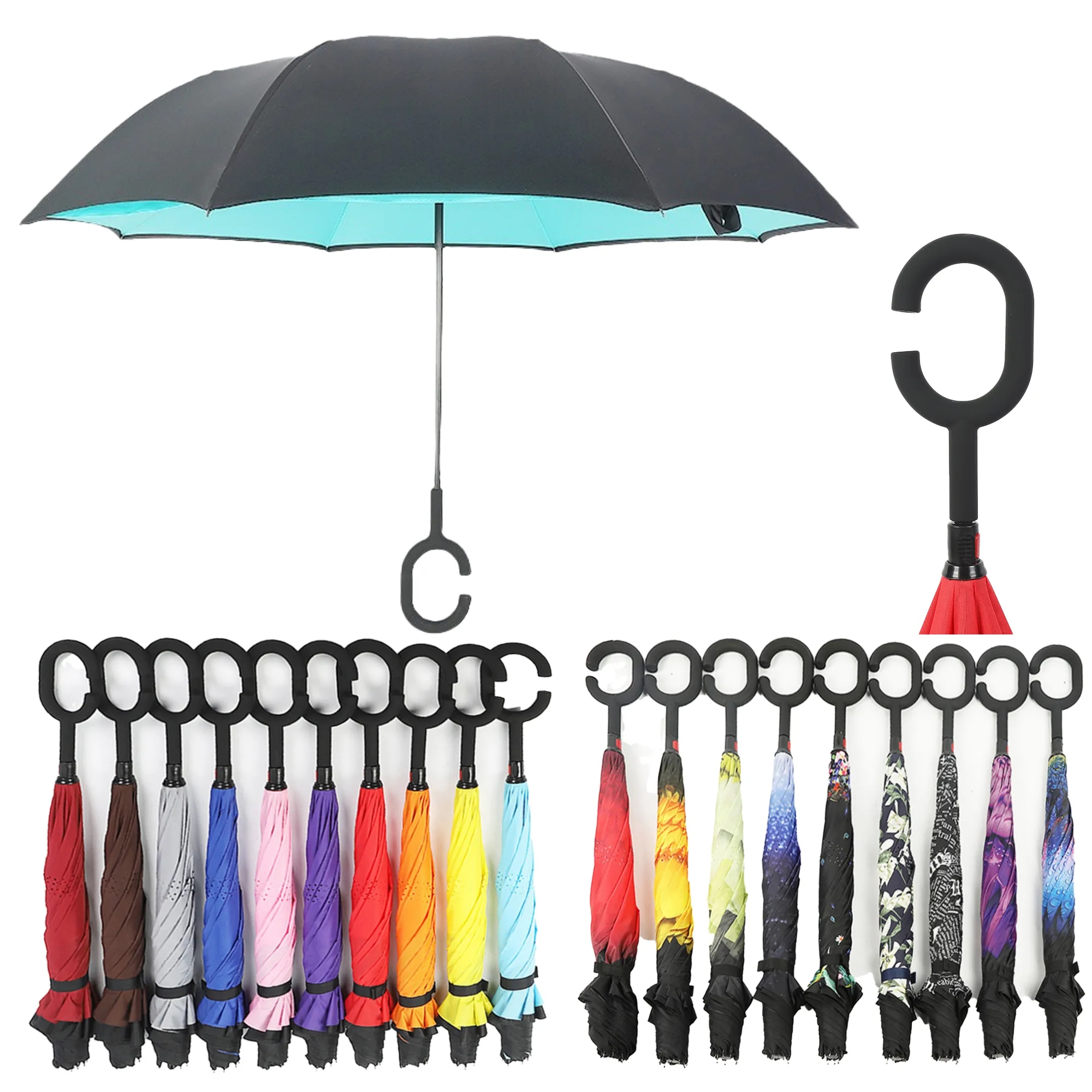 Touch The Rain And Sun Protection Reverse Umbrella 2