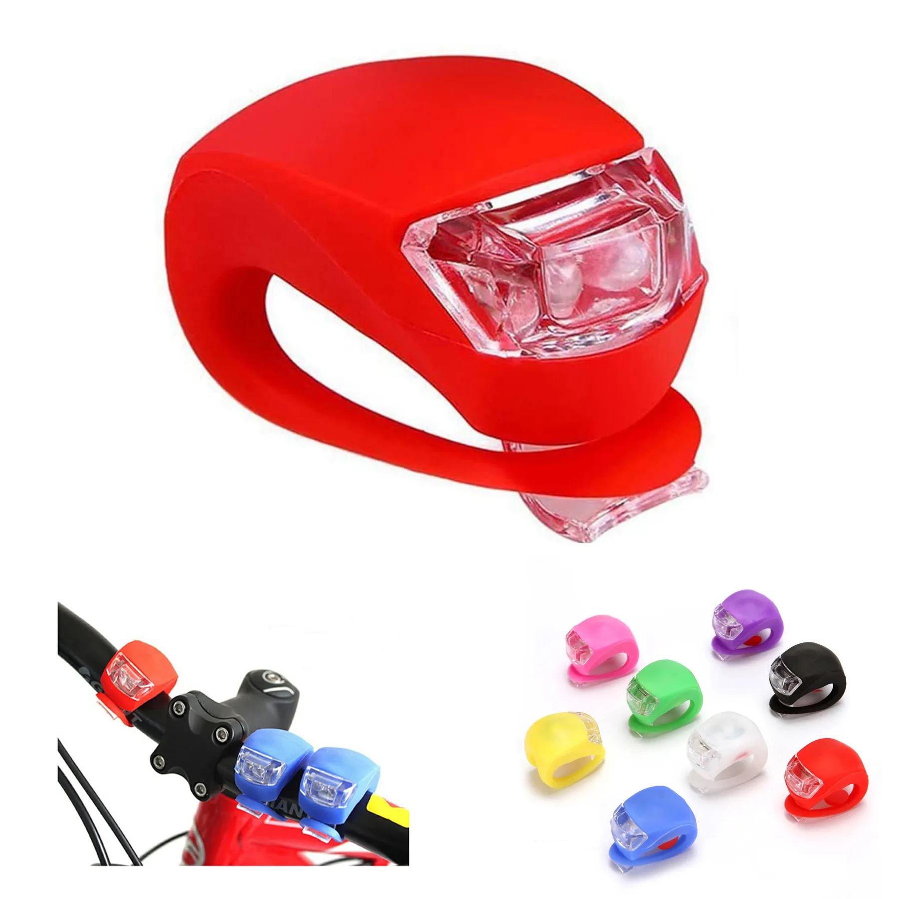 Safety Silicone Bicycle Headlight LED Bike Light 4