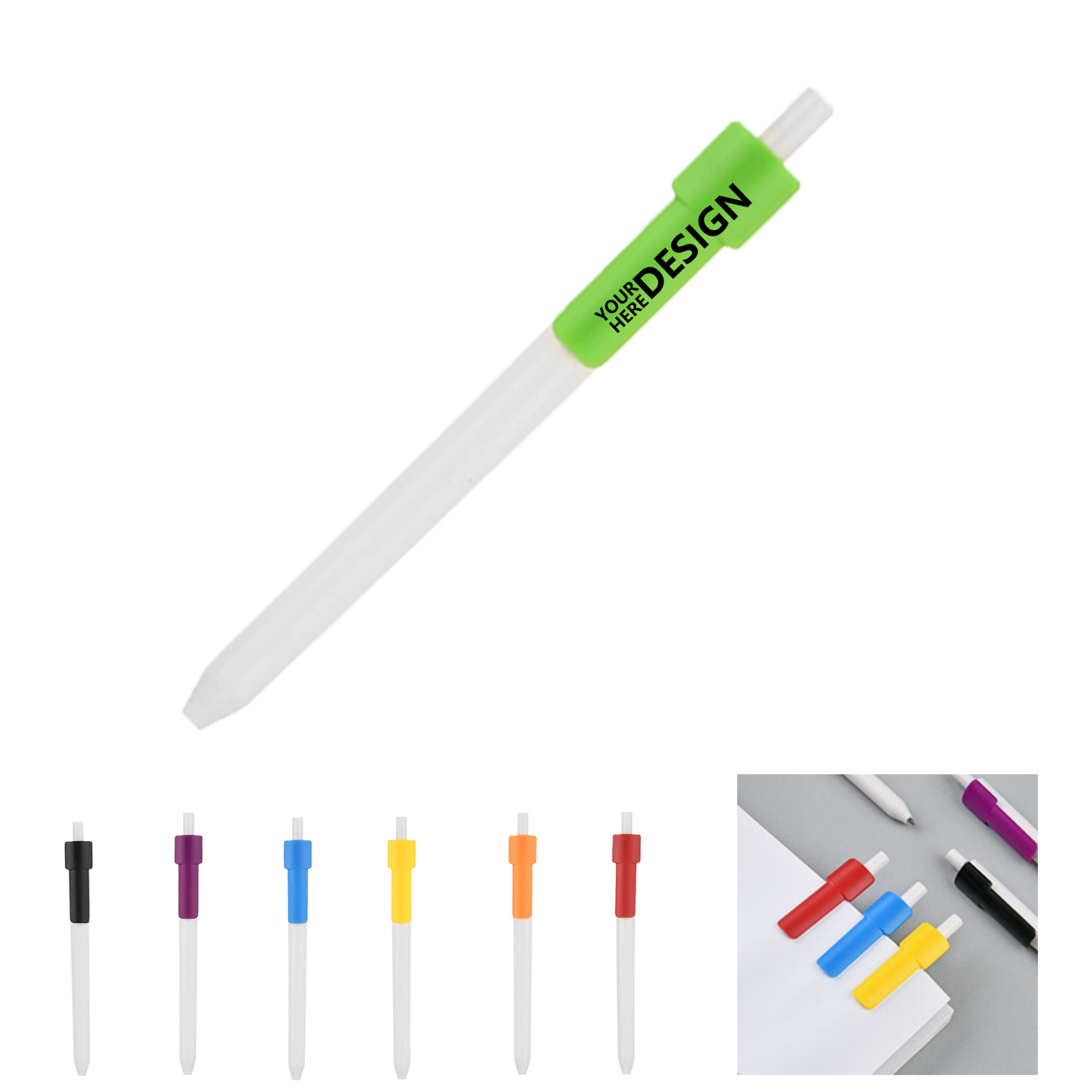 Plastic Click Ballpoint Pen for Office 2