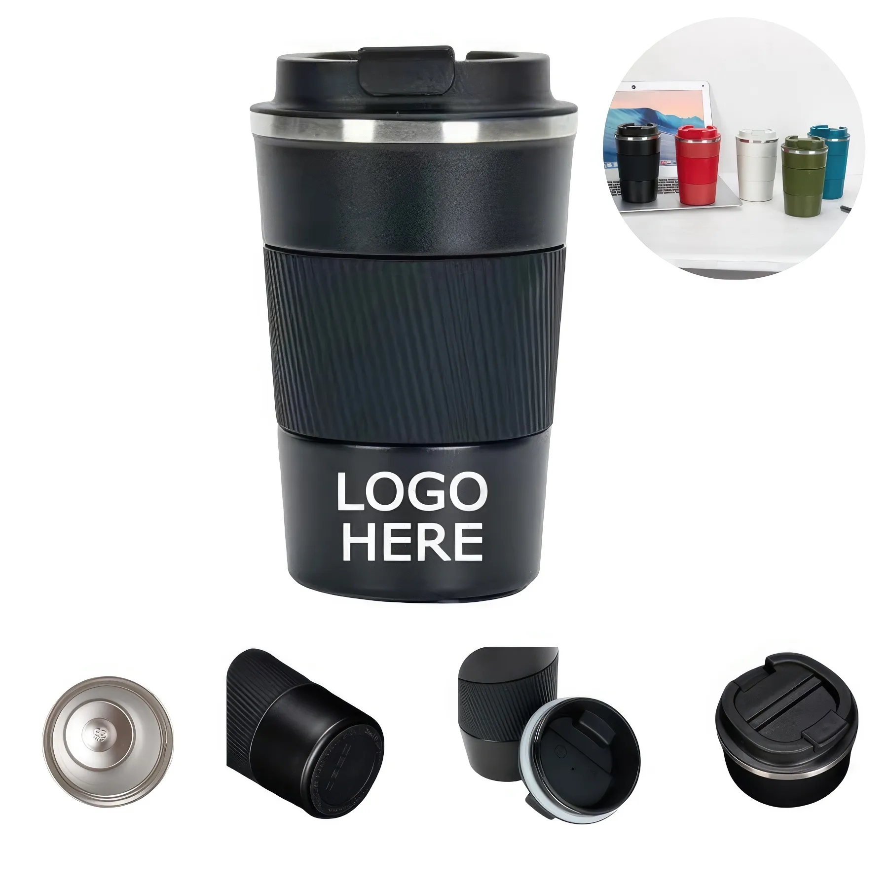 Stainless Steel Camping Coffee Cup with Lid and Sleeves 3
