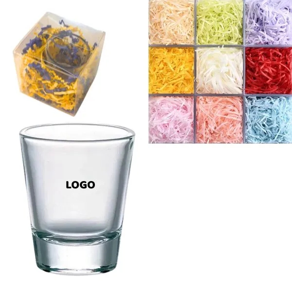 Shot Glass 50 mL with Folding Box and Raffia Fill 3