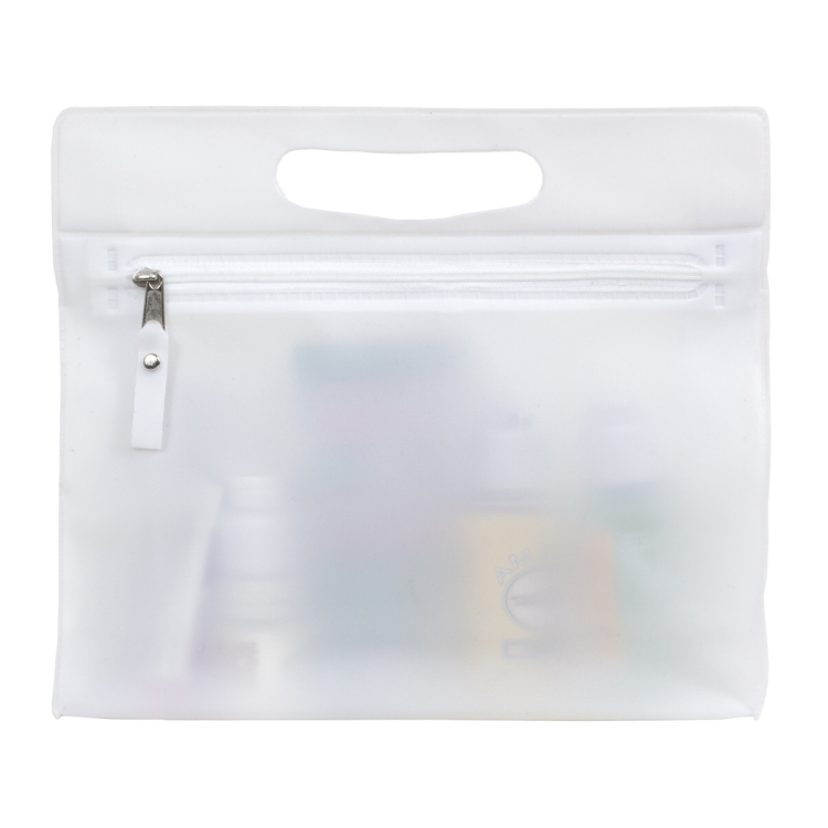 9-1/2" W x 8-1/4"H - "Bermuda" Vinyl Travel Pouch with Zipper 20