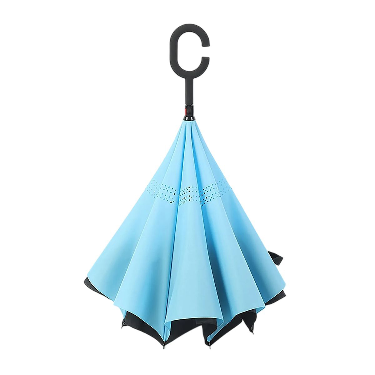 Durable Pongee Inversion Umbrella with Fiberglass Frame 9