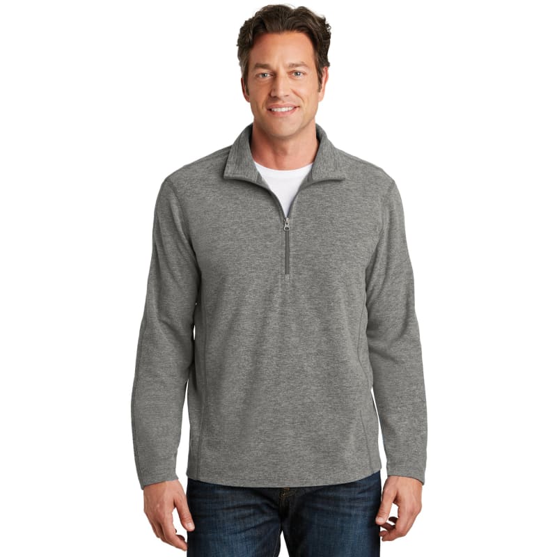 Port Authority Heather Microfleece 1/2-Zip Pullover. 2
