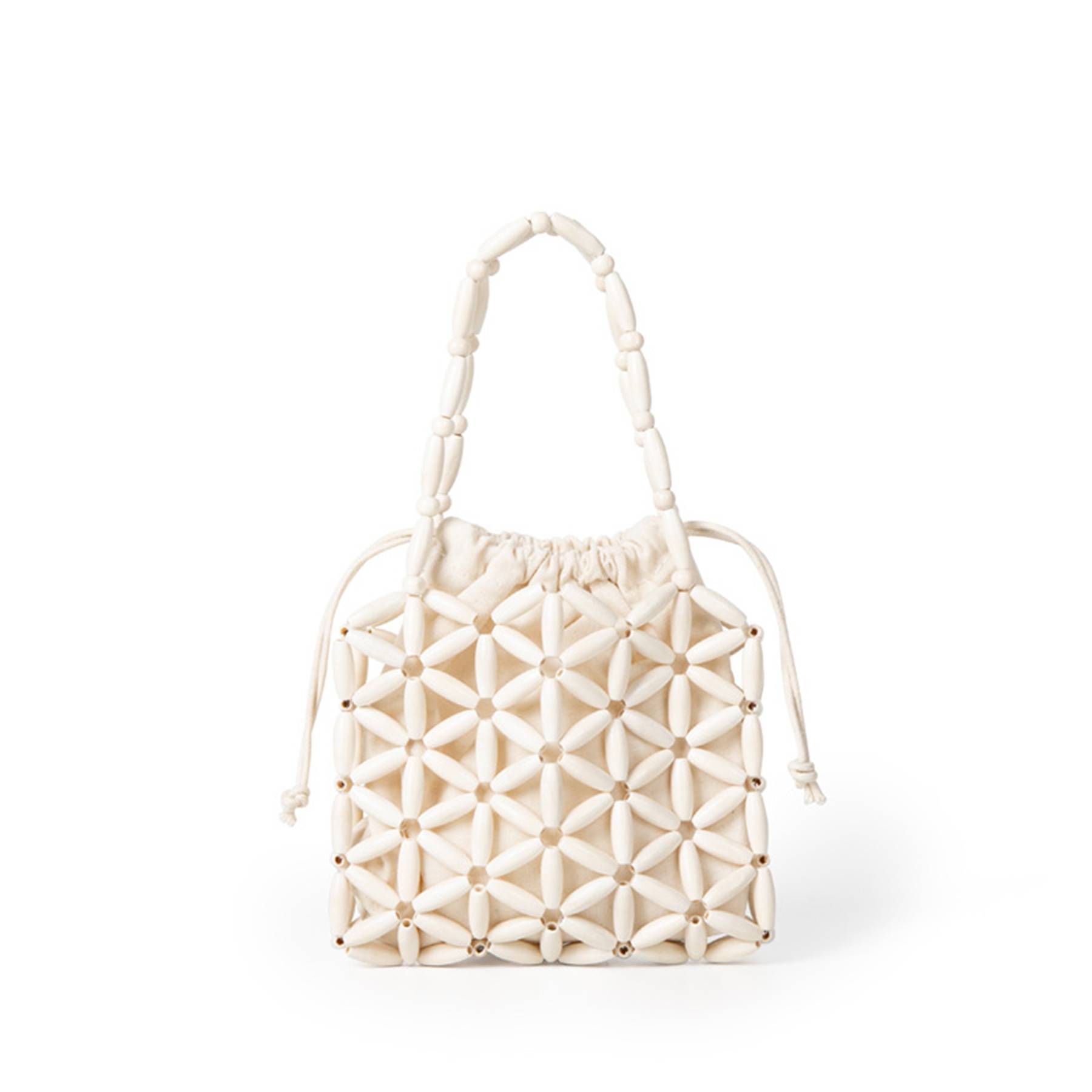 Wooden Tote Bag with a canvas drawstring pocket inside 4