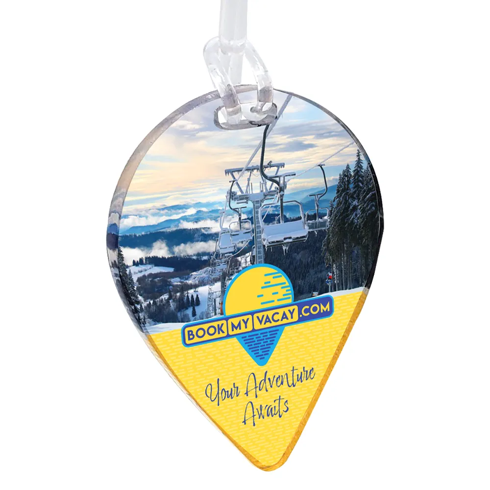 Custom 1/8" Acrylic Write-On Luggage Bag Tag