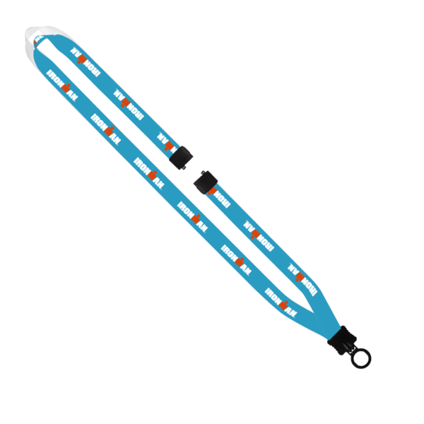 1/2" Dye-Sublimated Lanyard with Plastic Clamshell and Plastic O-Ring 48