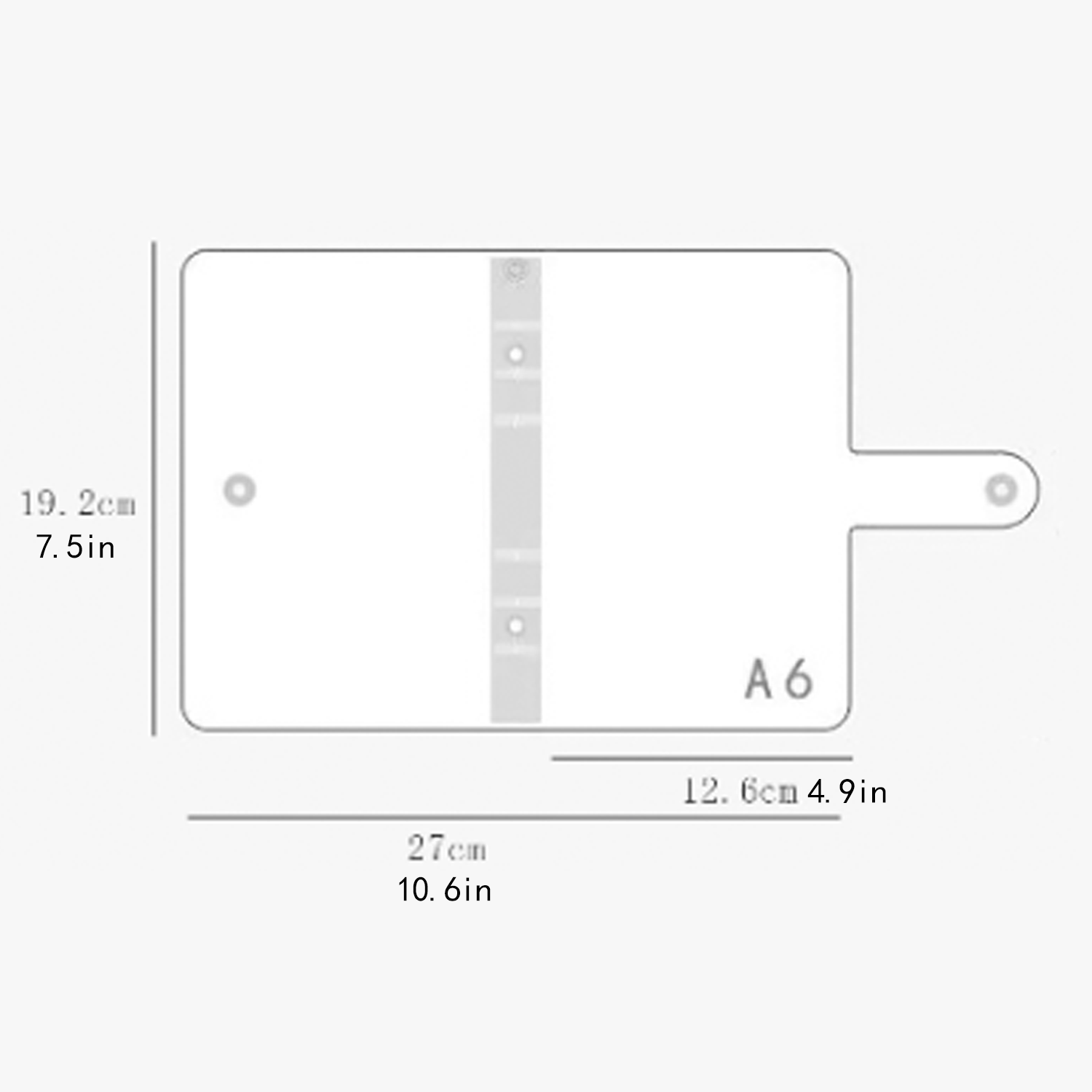 Clear PVC A6 Notebook Binder Cover w/ Flexible Rings 3