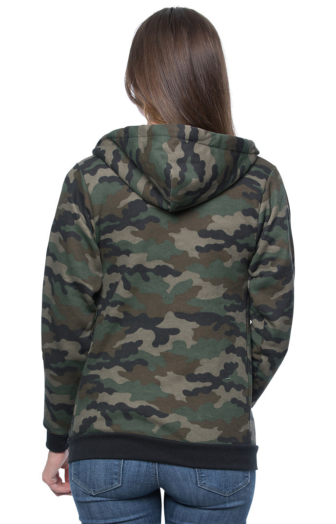 Unisex Camo Fleece Full Zip Hoodie 7