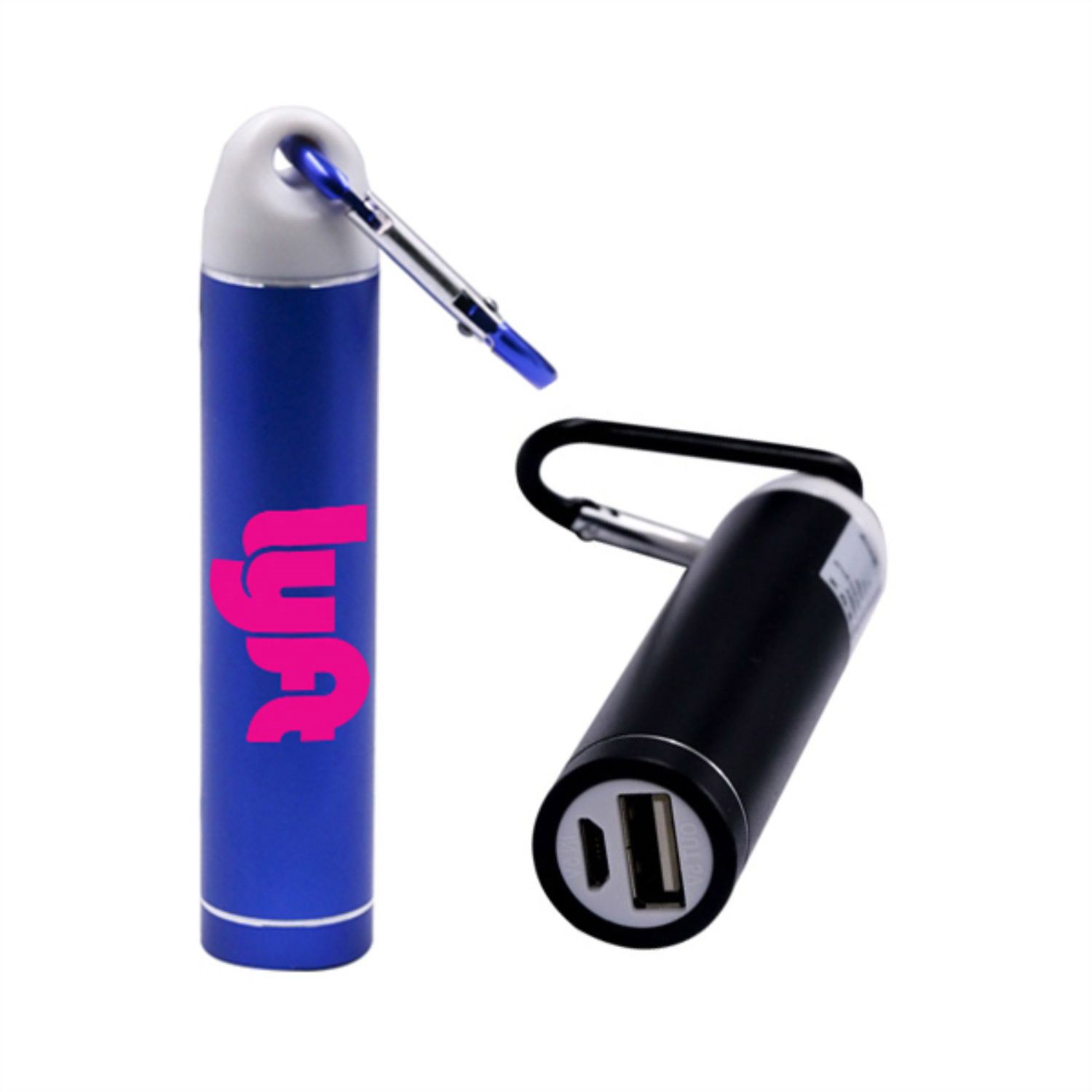 Cylindrical 2200 mAh Power Bank w/ Carabiner USA Powerbanks 3