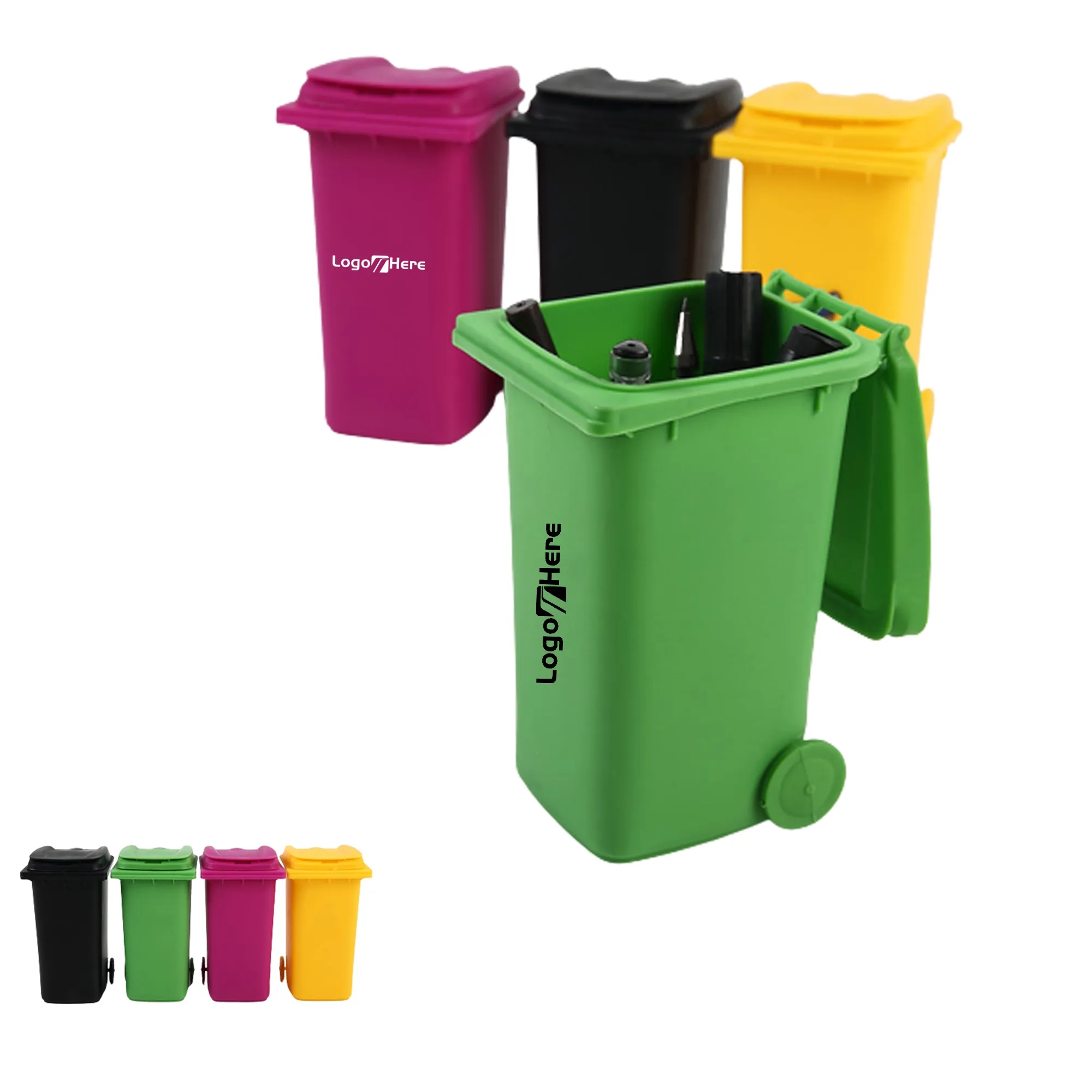 Desktop Mini Trash Can Pen Holder 4
