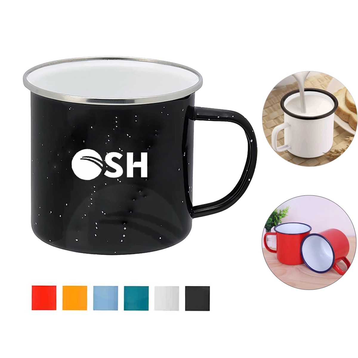 12Oz Enamelware Coffee Mug 4