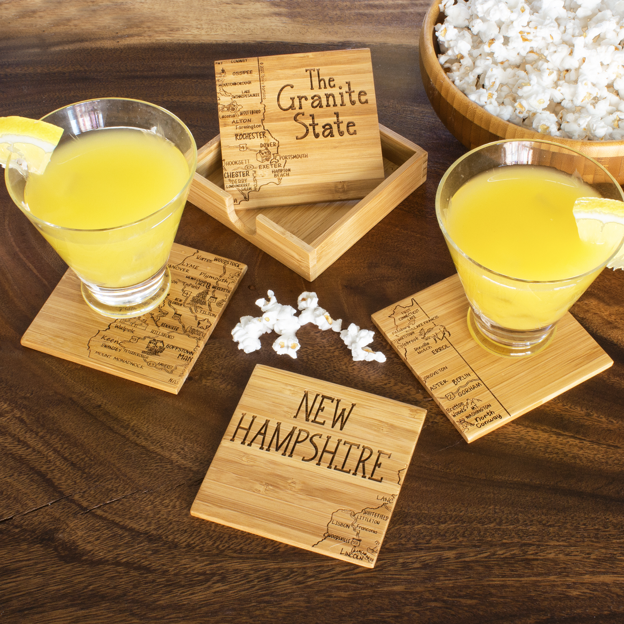 New Hampshire Puzzle Coaster Set 3
