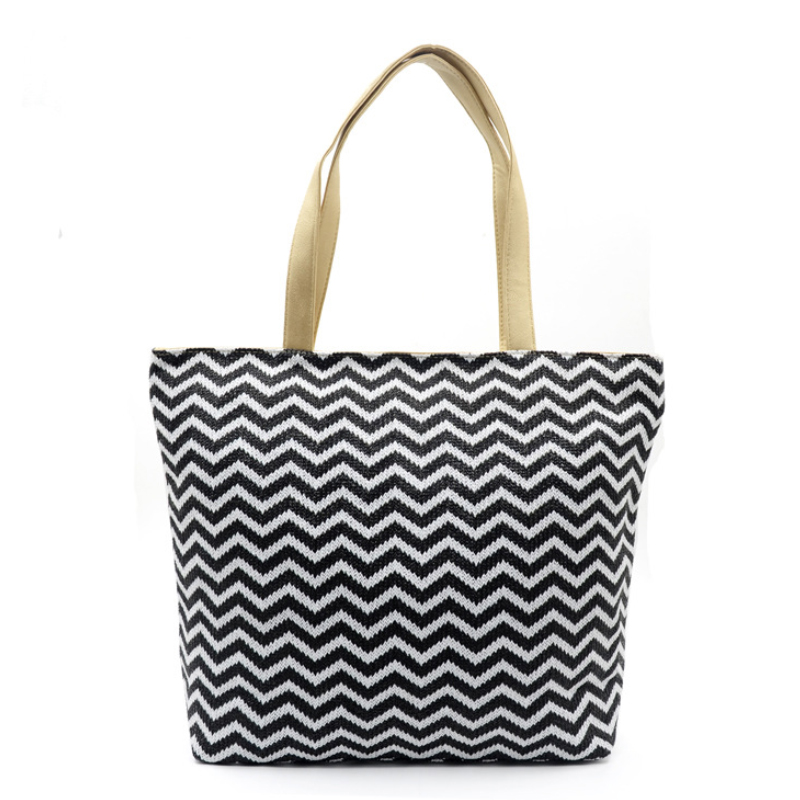 Straw Beach Tote Bag, custom tote bag with logo imprint 4