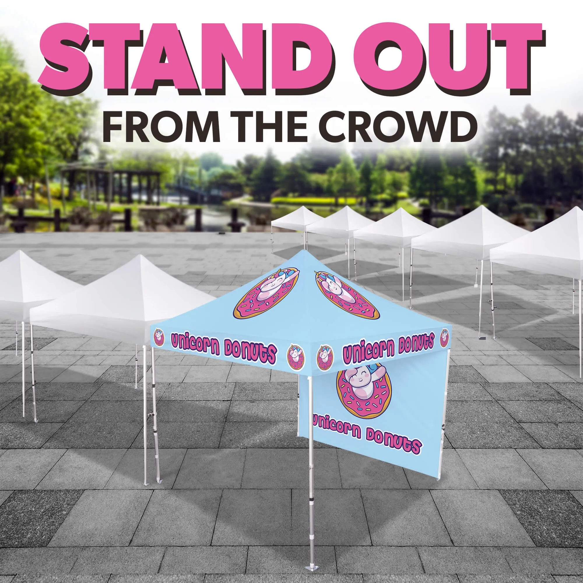 10ft x 10ft Custom Canopy Tent - Everyday Silver Package 5