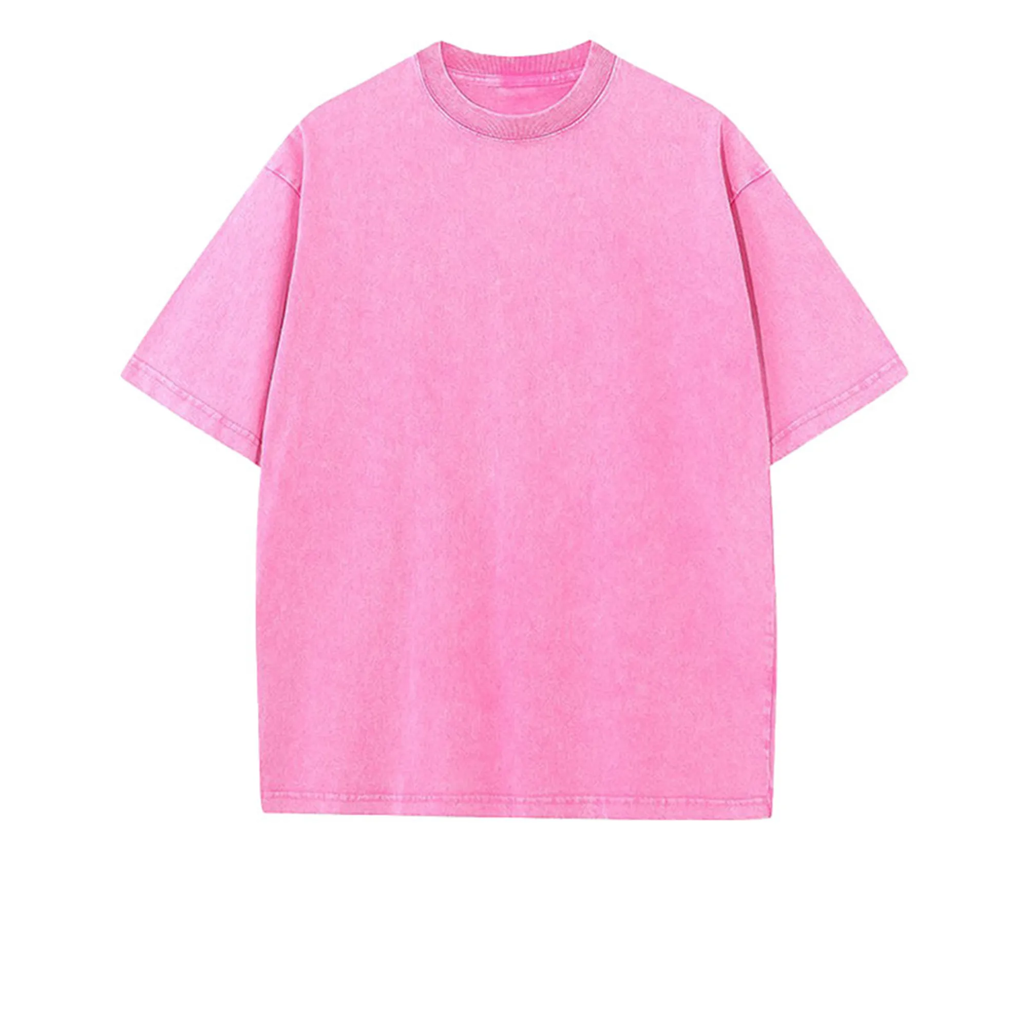 MOQ 20 230gsm Heavyweight Washed Vintage Cotton T Shirt 10