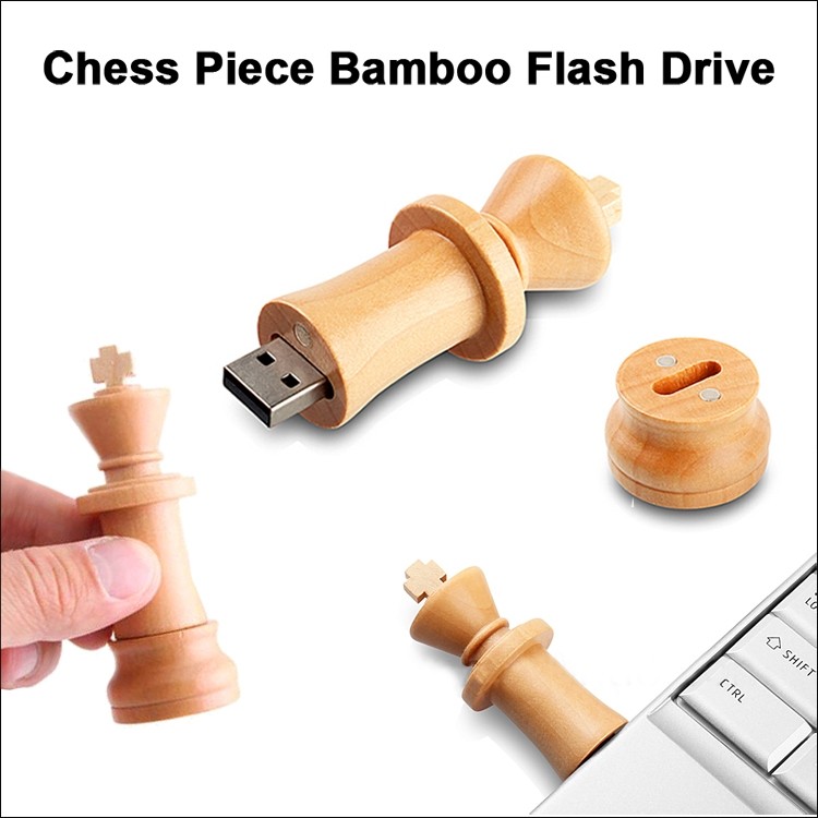 Chess Piece BambooFlash Drive / USB -256MB