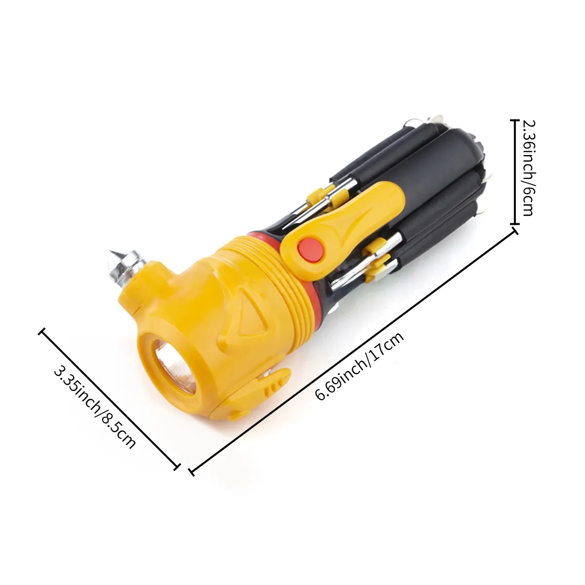 12 In 1 Emergency Car Multi-Tool With Safety Hammer & Light 3