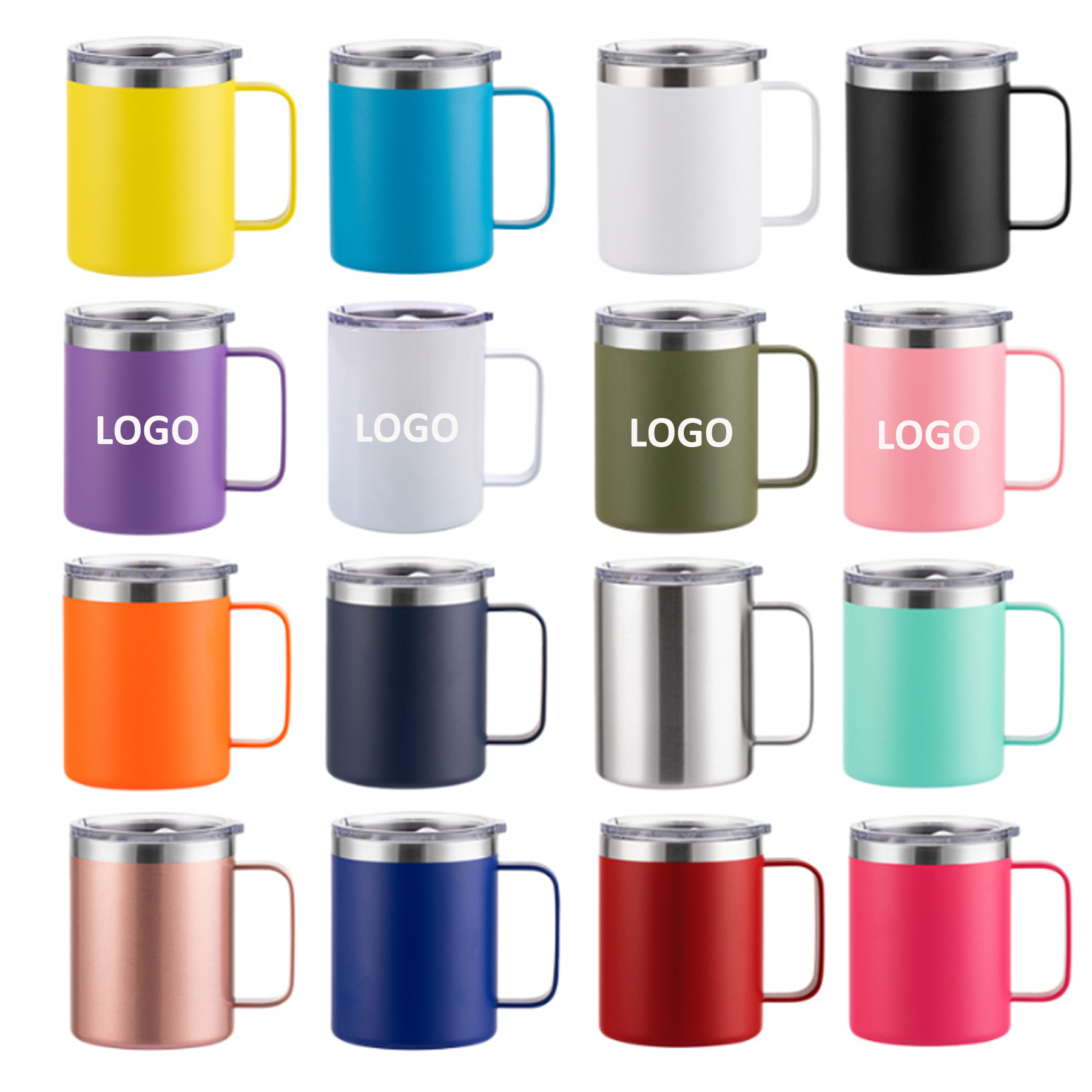 14 Oz Powder Coated Vacuum Handle Mug 2