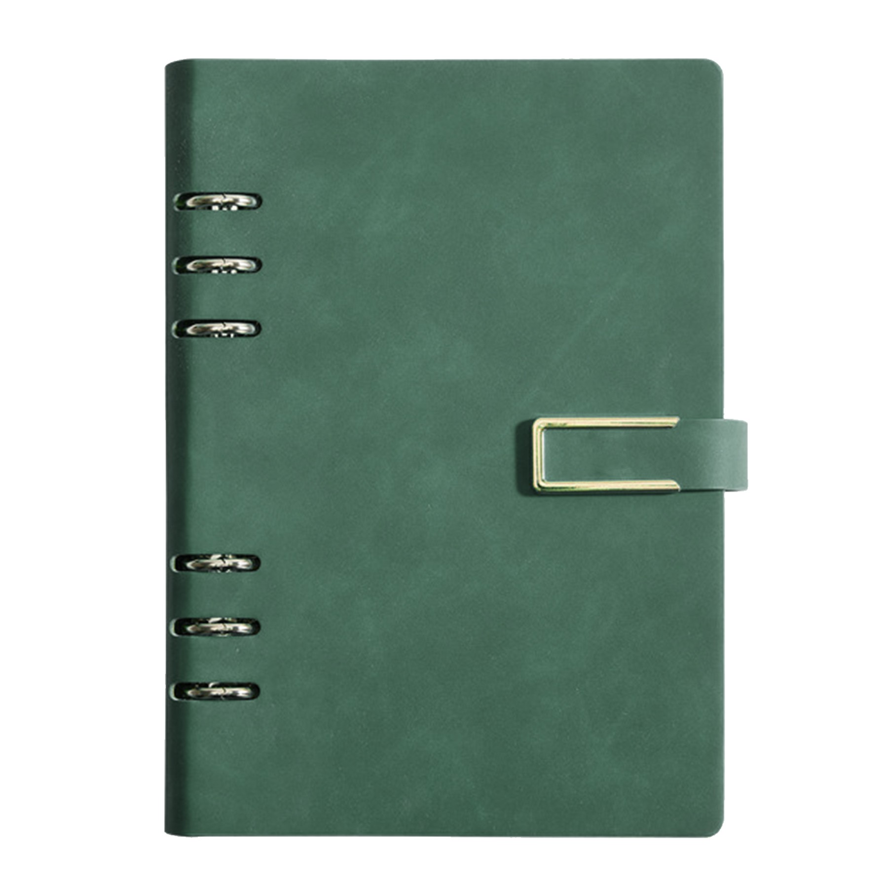 Refillable 6-Rings Hardcover Notebook W/ Magnetic U-Closure 2