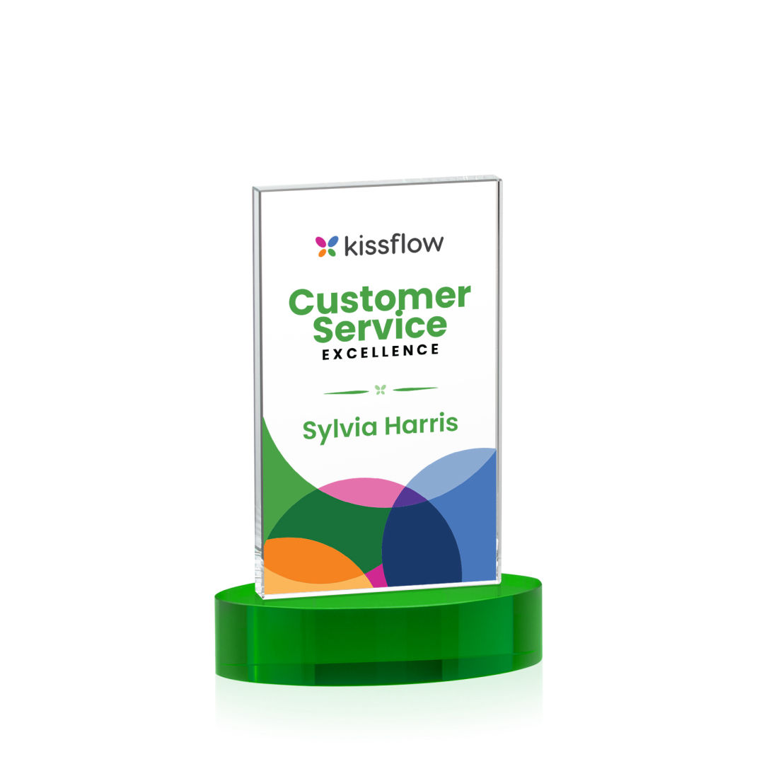 Heathrow VividPrint™ Award on Alberton Base - Green 6