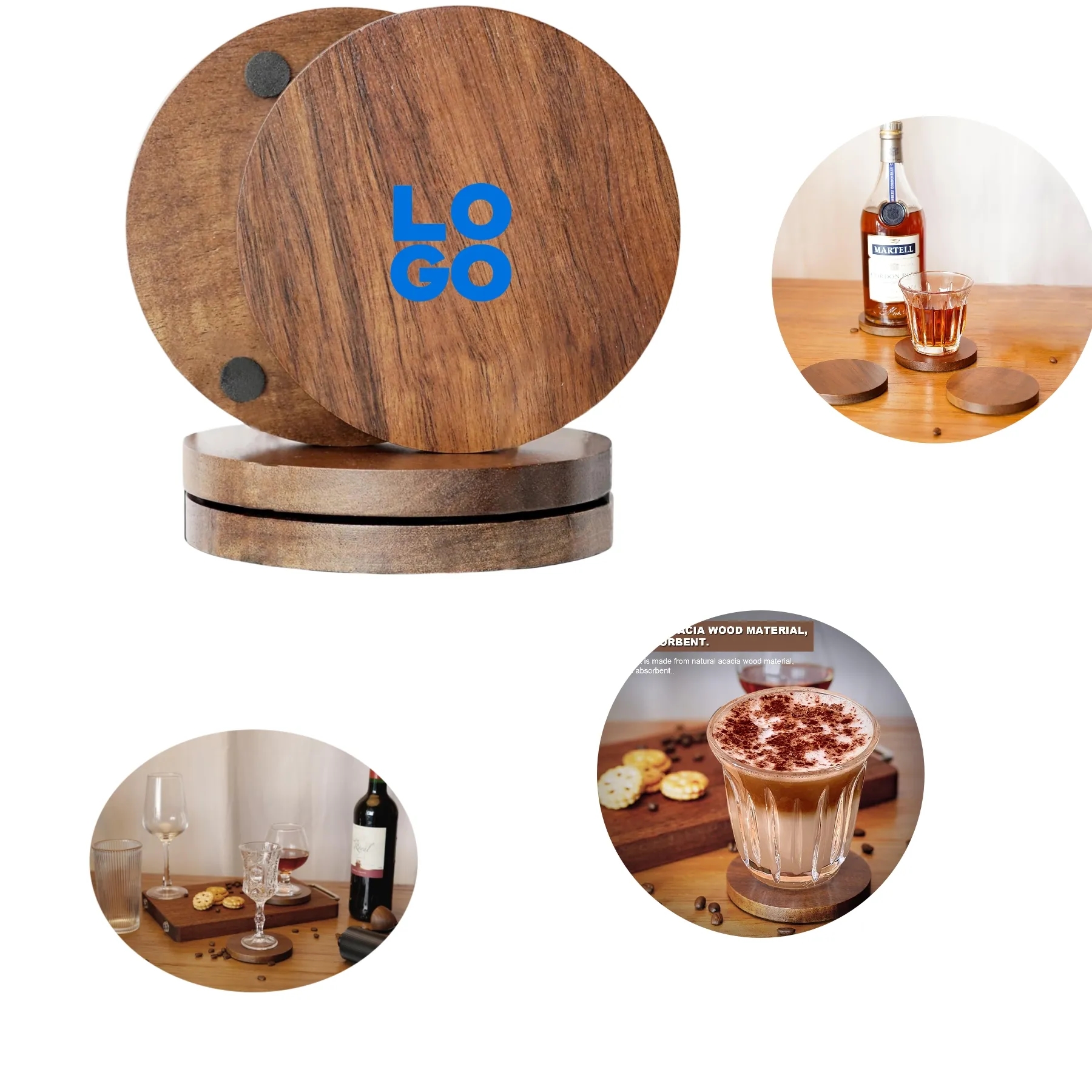 Wood Coasters for Drinks 1