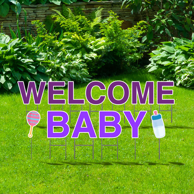 Welcome Baby Yard Letters 2