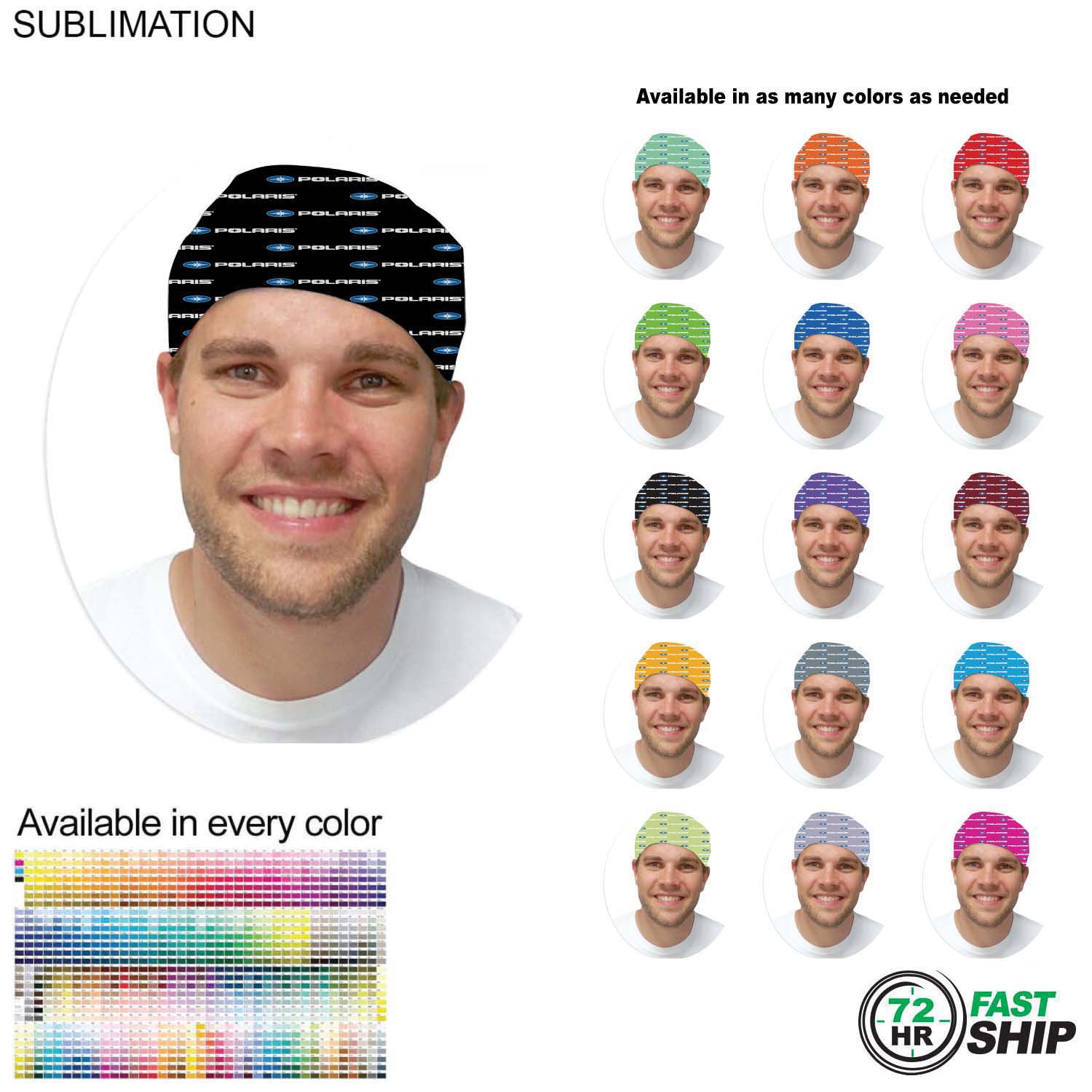 72 Hr Fast Ship - Team Building Sublimated Multifunction 2-Ply WINTER Tubular Headwear 5