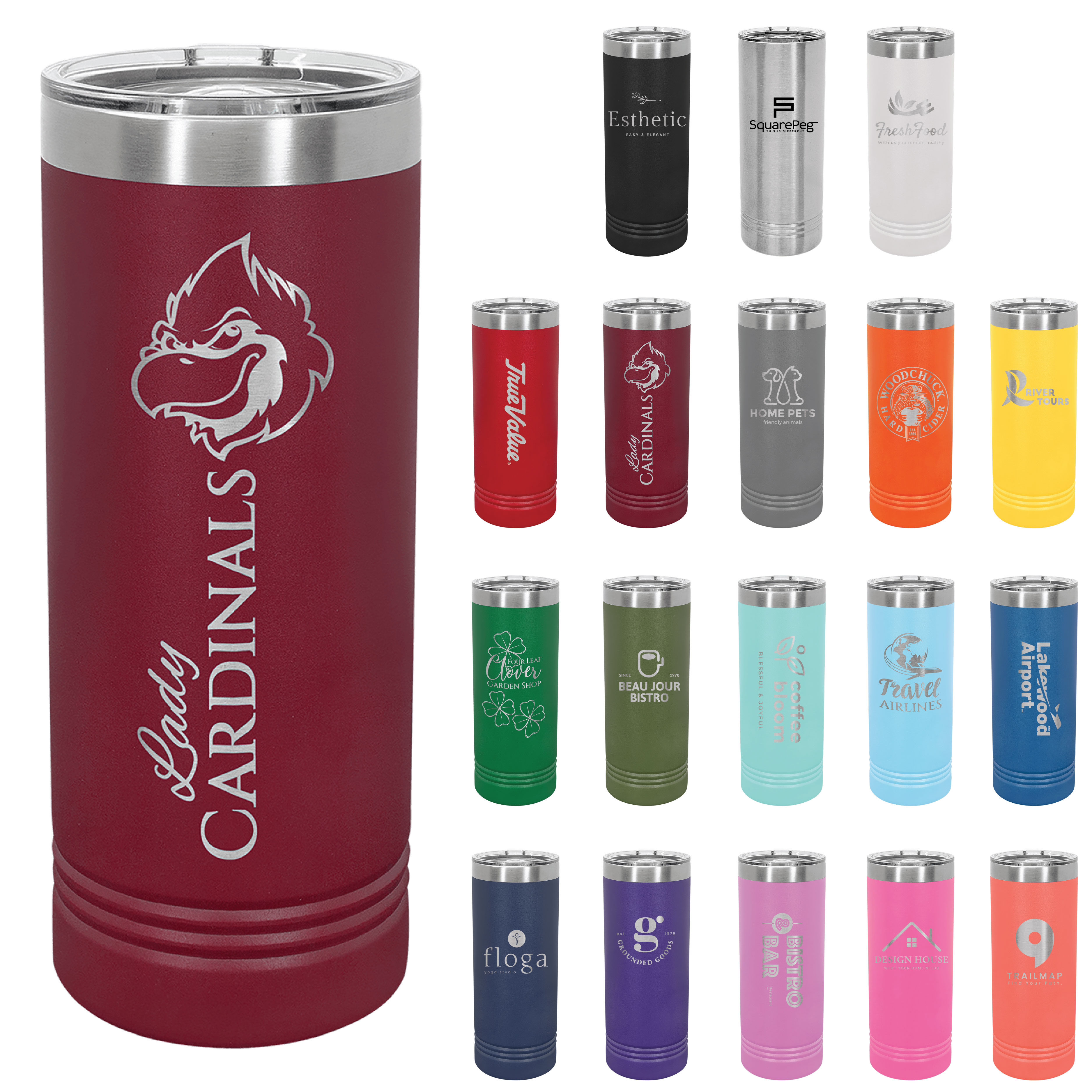 Polar Camel 22oz Stainless Steel Skinny Tumbler w/ Sliding Lid 3