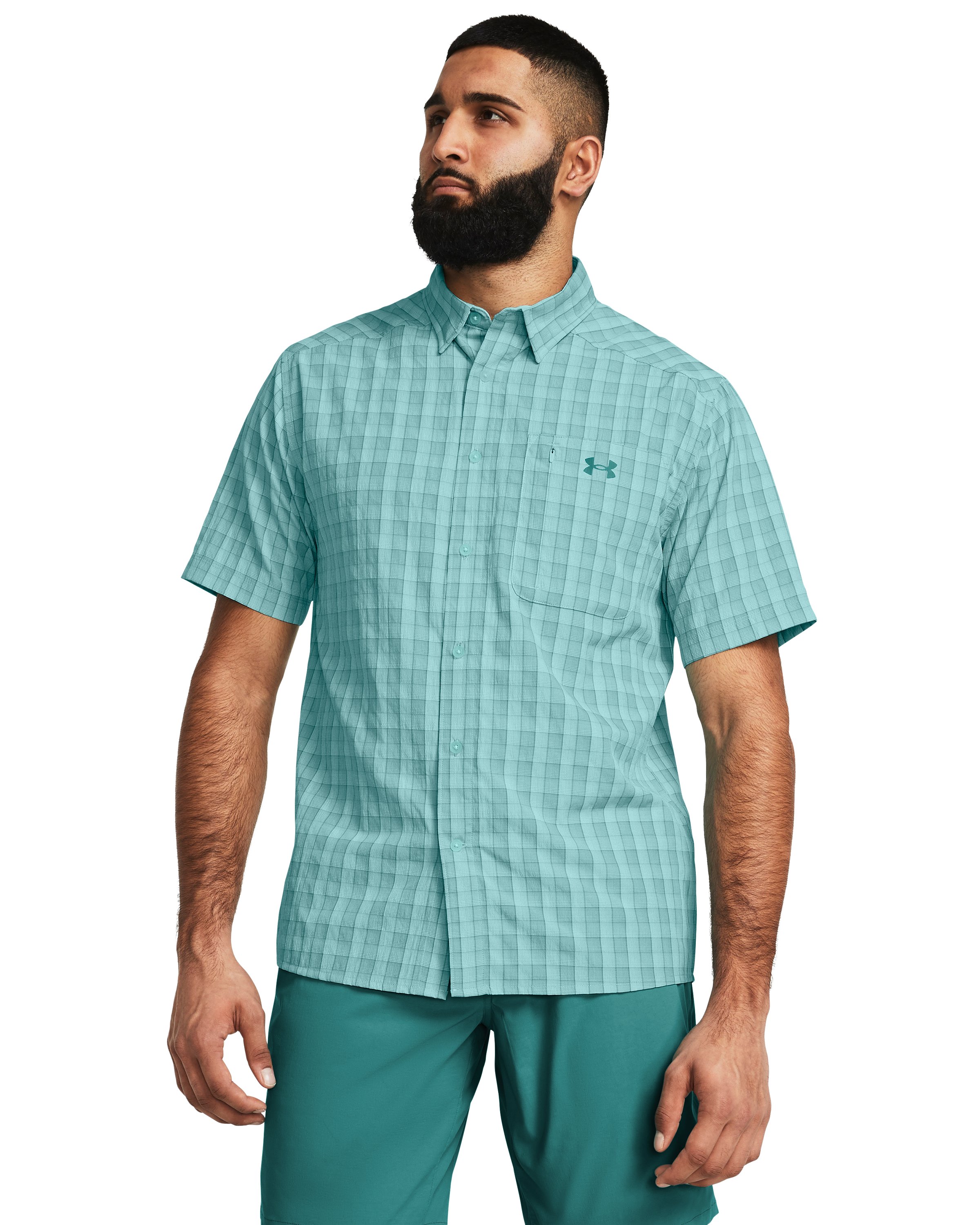 UA Drift Tide 2.0 Plaid Men's Short Sleeve 18