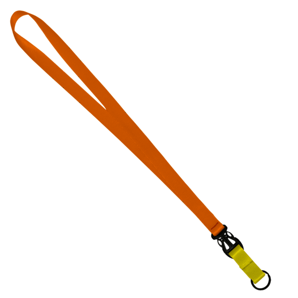 3/4" Multi color (Top and bottom) Nylon Lanyard with Plastic Slide Buckle R 474