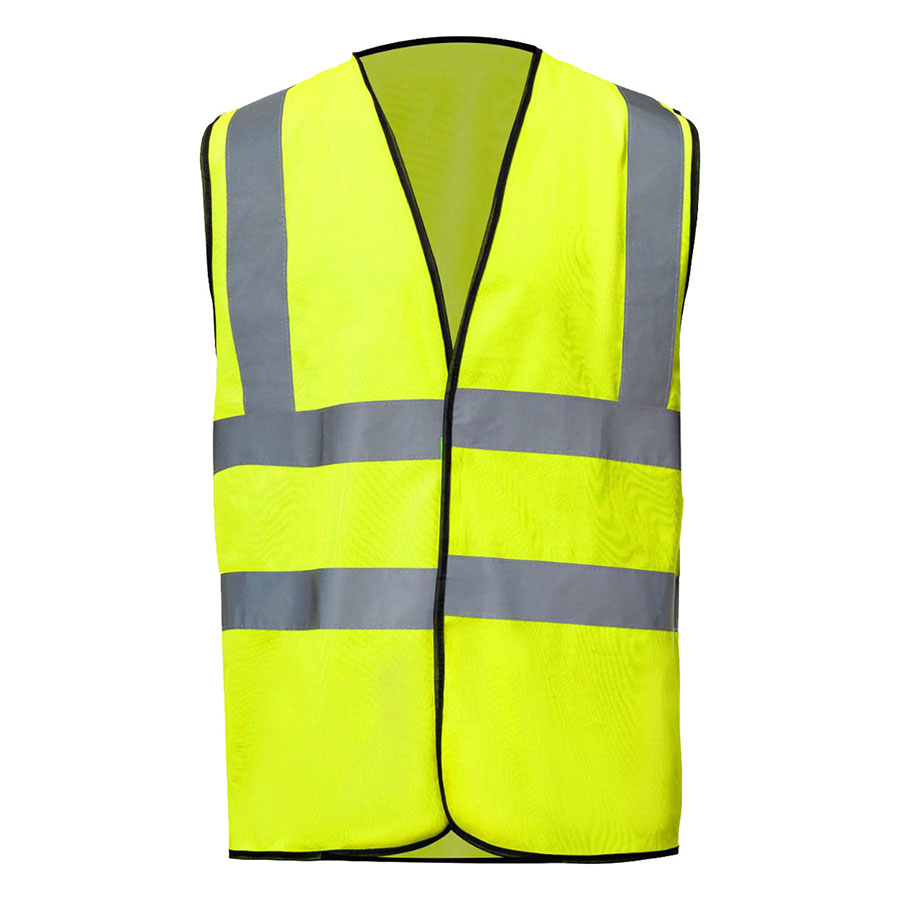 VISIPRO Unisex Hook & Loop Safety Vest w/ Reflective Bands & 11